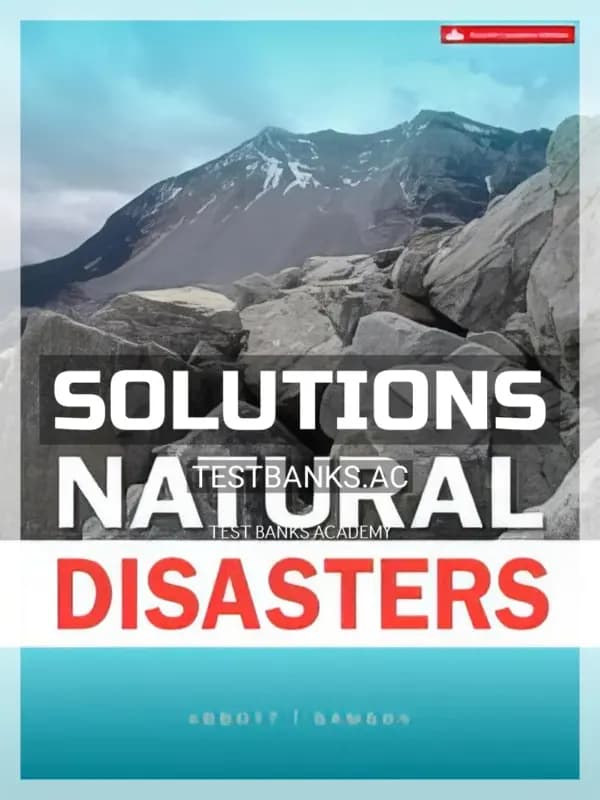 Cover for Solutions Manual for Natural Disasters 4th CA Edition by Abbott
