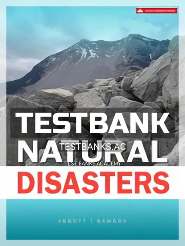 Cover for Test Bank for Natural Disasters 4th CA Edition by Abbott