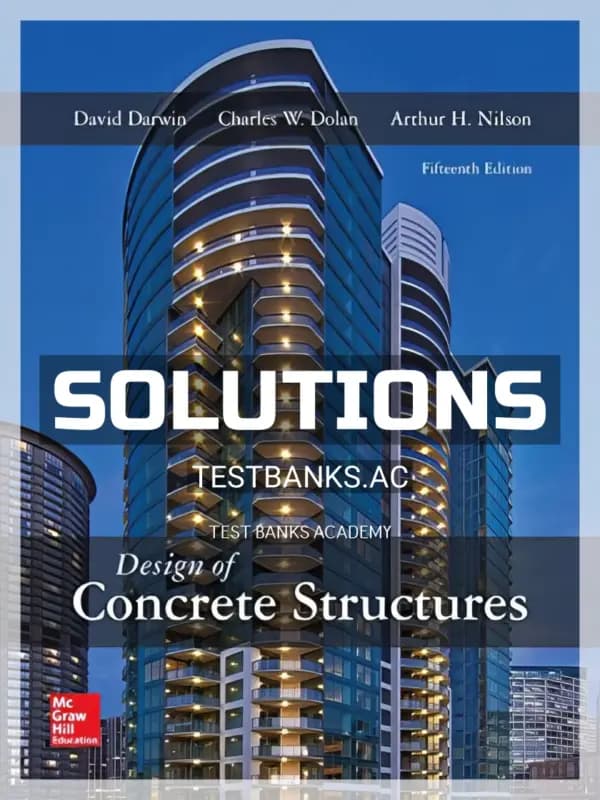 Cover for Solutions Manual for Design of Concrete Structures 15th Edition by Darwin