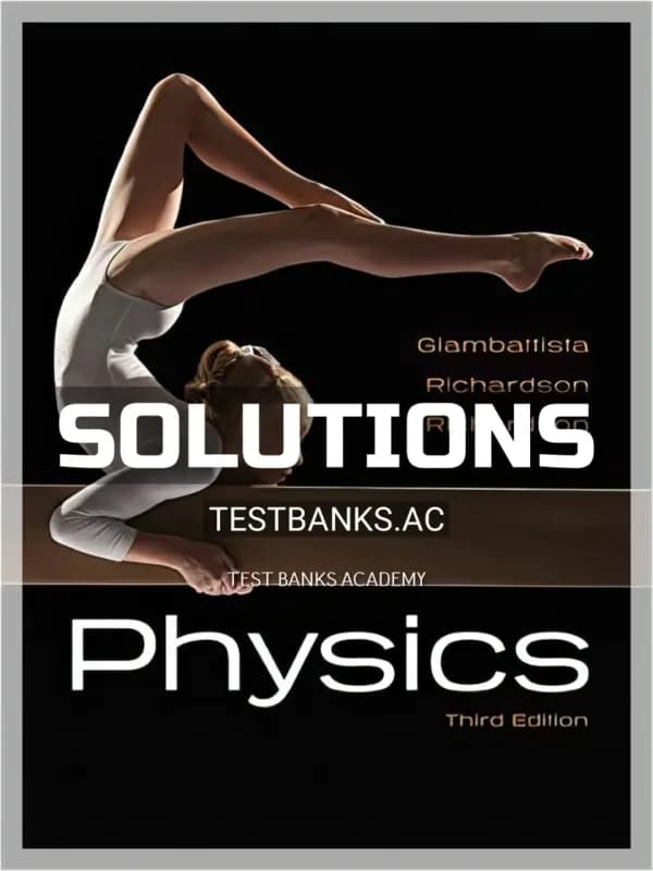 Cover for Solutions Manual for Physics 3rd Edition by Giambattisata