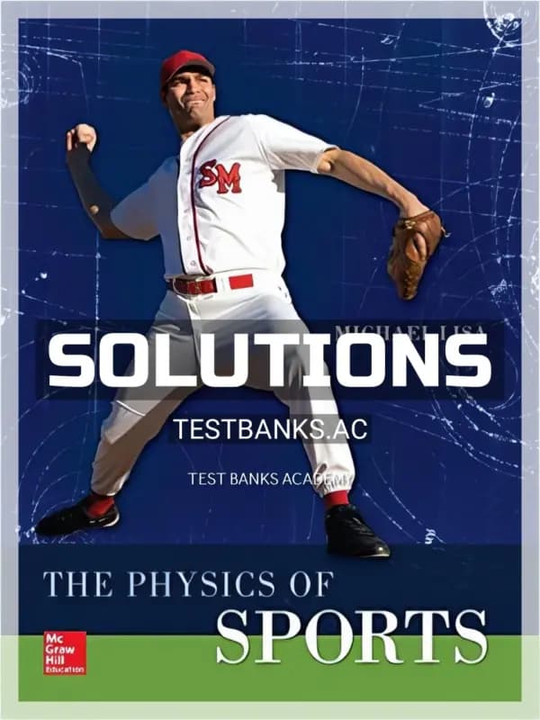 Cover for Solutions Manual for The Physics of Sports 1st Edition by Lisa