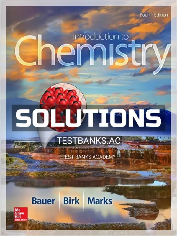Cover for Solutions Manual for Introduction to Chemistry 4th Edition by Bauer