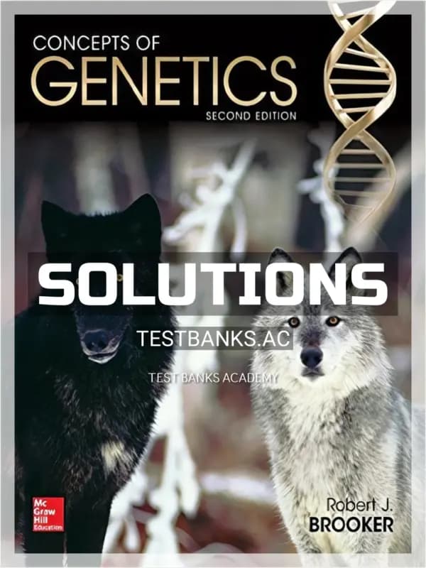 Cover for Solutions Manual for Concepts of Genetics 2nd Edition by Brooker