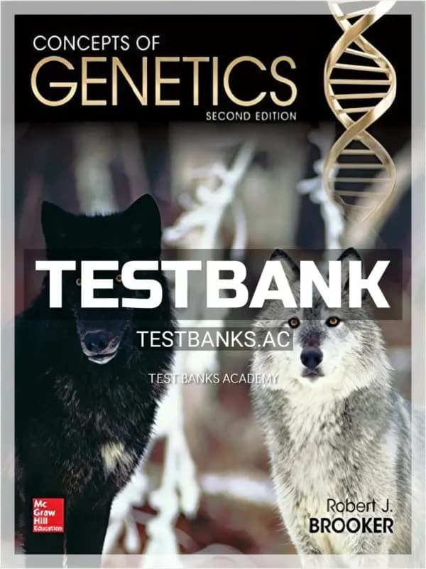 Cover for Test Bank for Concepts of Genetics 2nd Edition by Brooker