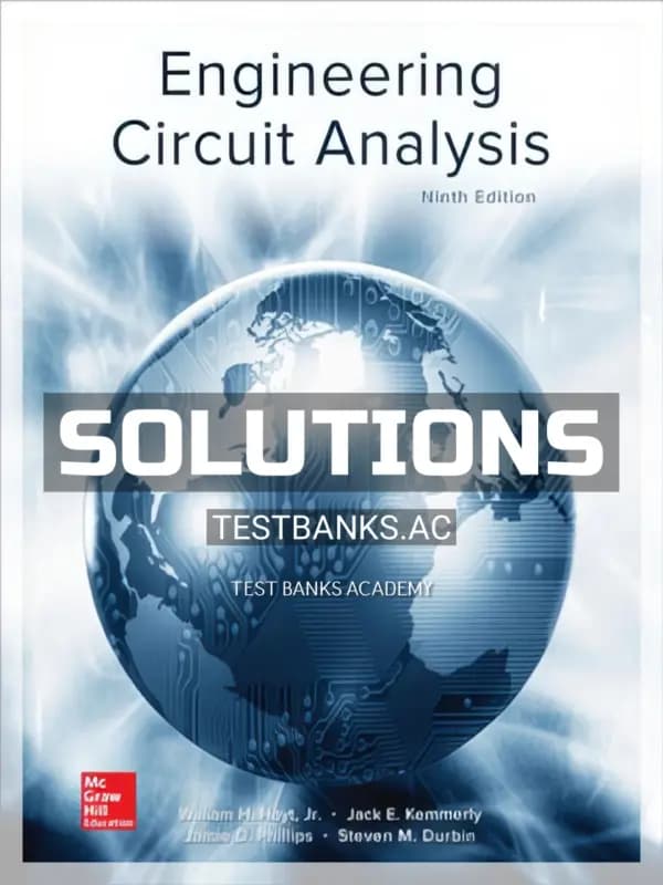 Cover for Solutions Manual for Engineering Circuit Analysis 9th Edition by Hayt
