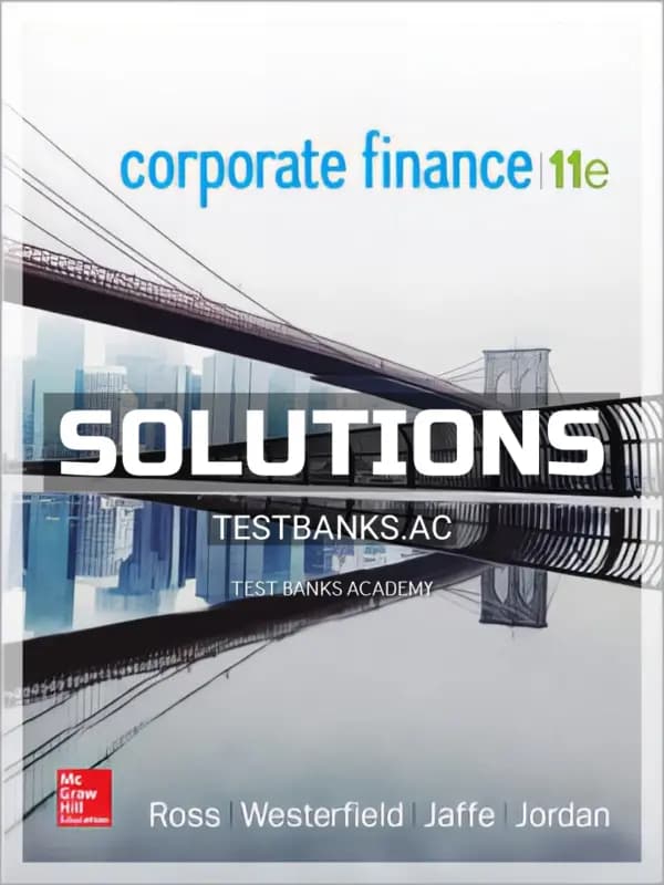 Cover for Solutions Manual for Corporate Finance 11th Edition by Ross