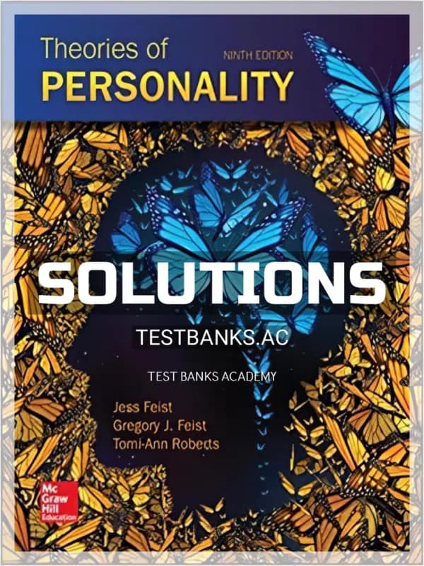 Cover for Solutions Manual for Theories of Personality 9th Edition by Feist
