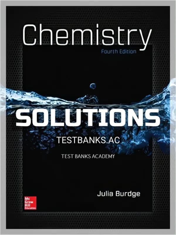 Cover for Solutions Manual for Chemistry 4th Edition by Burdge