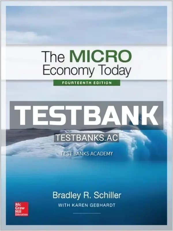 Cover for Test Bank for The Economy Today 14th Edition by Schiller