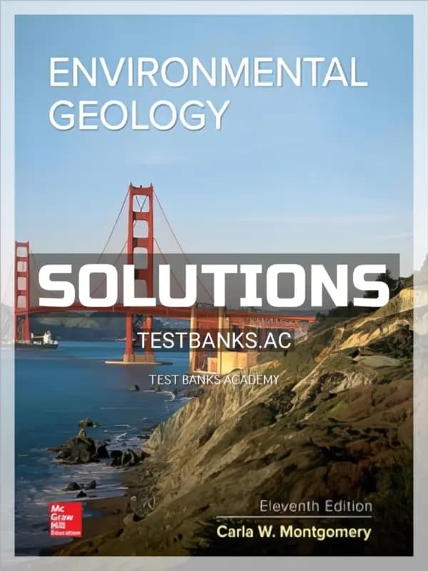 Cover for Solutions Manual for Environmental Geology 11th Edition by Montgomery