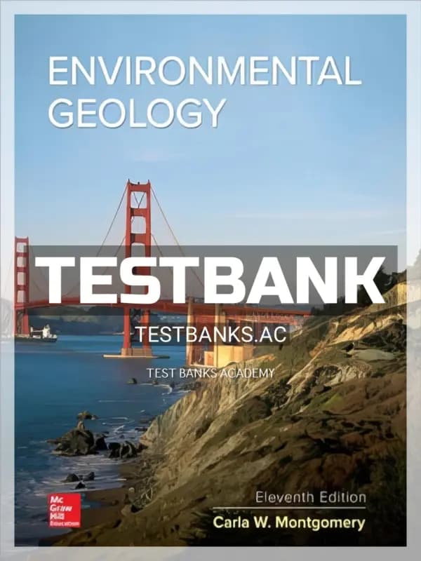 Cover for Test Bank for Environmental Geology 11th Edition by Montgomery
