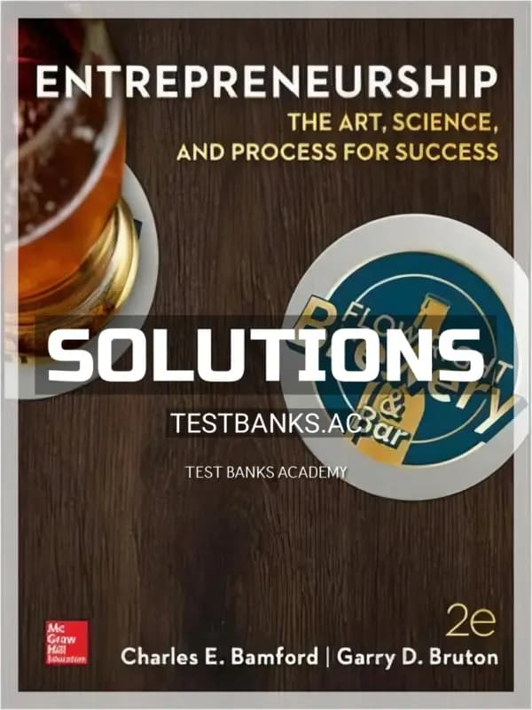 Cover for Solutions Manual for Entrepreneurship The Art Science and Process for Success 2nd Edition by Bamford