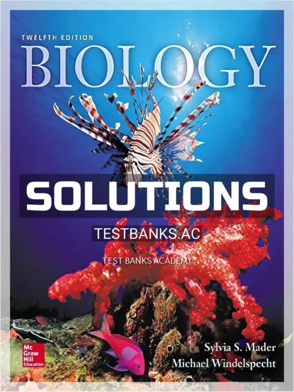 Cover for Solutions Manual for Biology 12th Edition by Mader