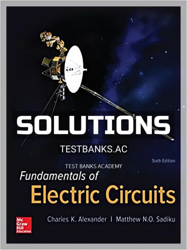 Cover for Solutions Manual for Fundamentals of Electric Circuits 6th Edition by Alexander