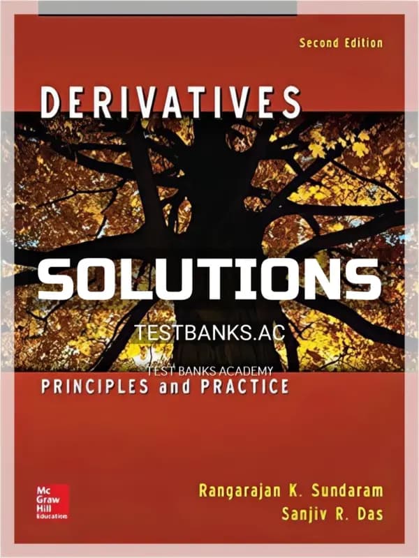 Cover for Solutions Manual for Derivatives 2nd Edition by Sundaram