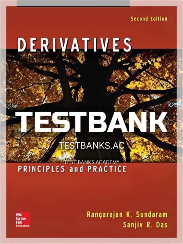 Cover for Test Bank for Derivatives 2nd Edition by Sundaram