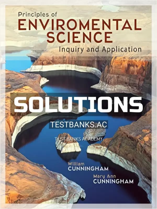 Cover for Solutions Manual for Principles of Environmental Science 8th Edition by Cunningham