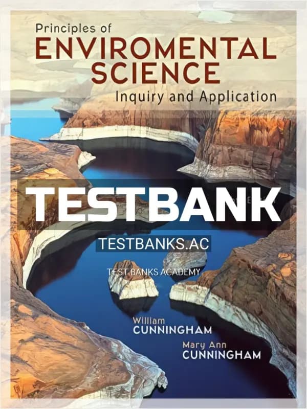 Cover for Test Bank for Principles of Environmental Science 8th Edition by Cunningham