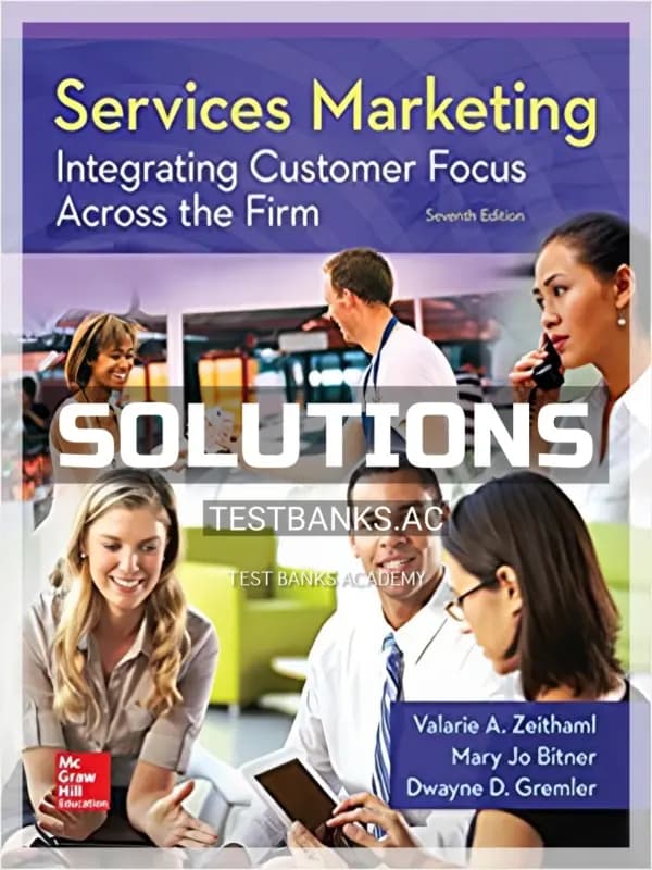 Cover for Solutions Manual for Services Marketing 7th Edition by Zeithaml