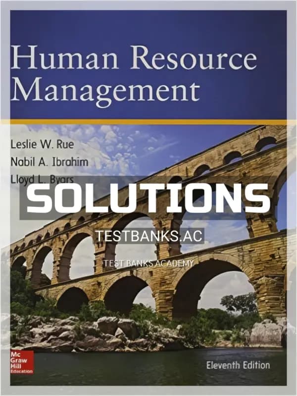 Cover for Solutions Manual for Human Resource Management 11th Edition by Rue