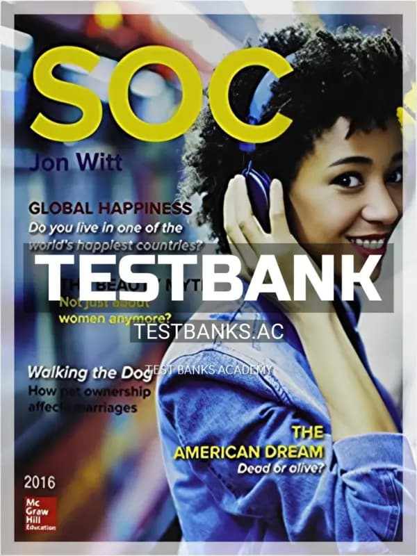 Cover for Test Bank for SOC 4th Edition by Witt