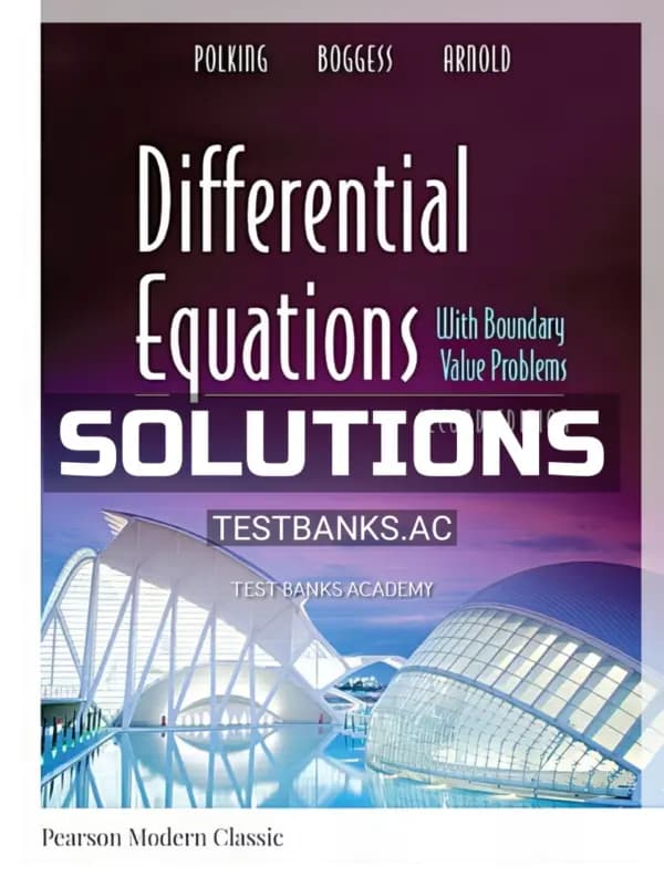 Cover for Solutions Manual for Differential Equations with Boundary Value Problems 2nd Edition by Polking