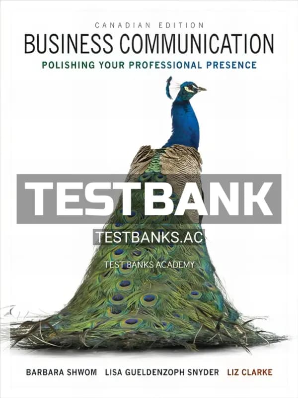 Cover for Test Bank for Business Communication Polishing Your Professional Presence 1st CA Edition by Shwom