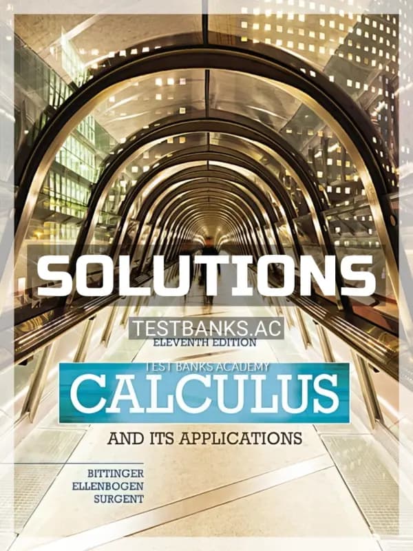 Cover for Solutions Manual for Calculus and Its Applications 11th Edition by Bittinger