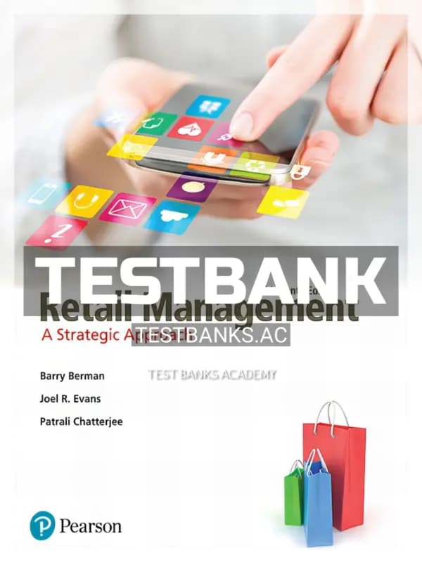 Cover for Test Bank for Retail Management A Strategic Approach 13th Edition by Berman