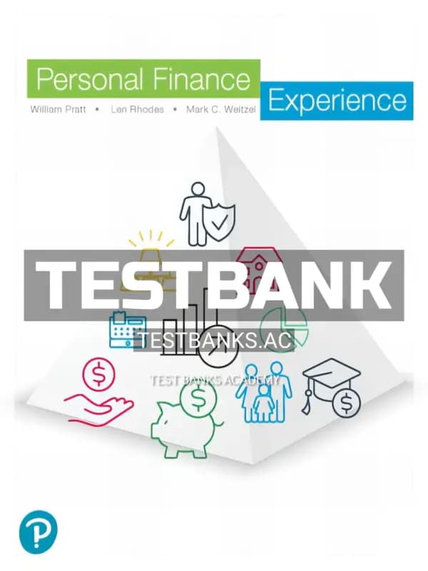 Cover for Test Bank for Personal Finance Experience 1st Edition by Pratt