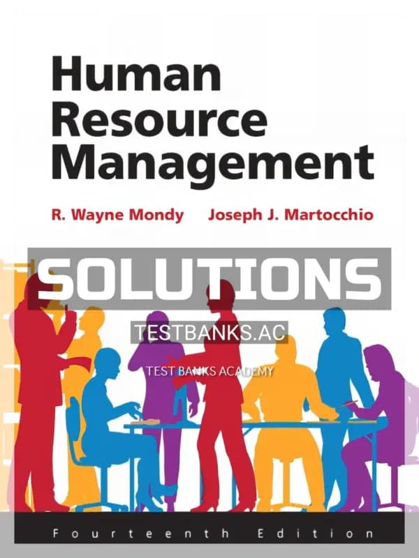 Cover for Solutions Manual for Human Resource Management 14th Edition by Mondy