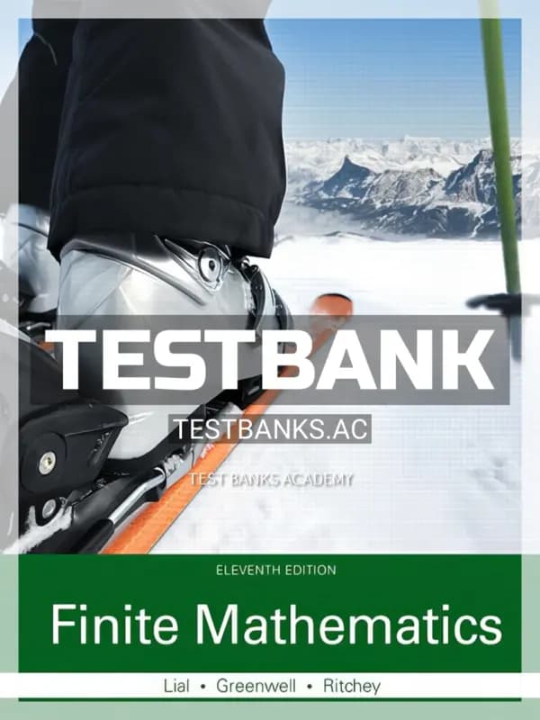Cover for Test Bank for Finite Mathematics 11th Edition by Lial
