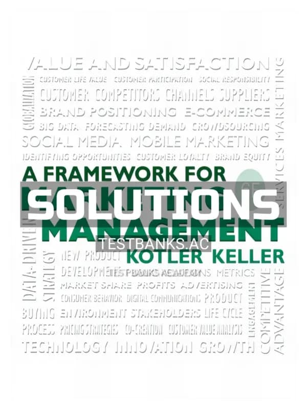 Cover for Solutions Manual for Framework for Marketing Management 6th Edition by Kotler