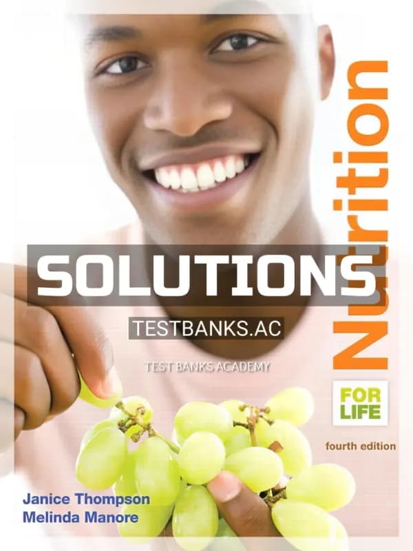 Cover for Solutions Manual for Nutrition for Life 4th Edition by Thompson