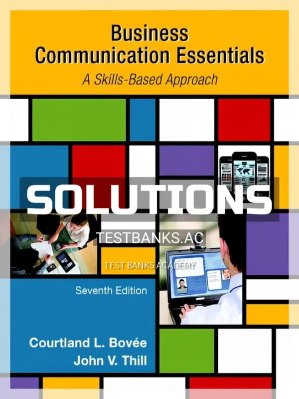 Cover for Solutions Manual for Business Communication Essentials 7th Edition by Bovee