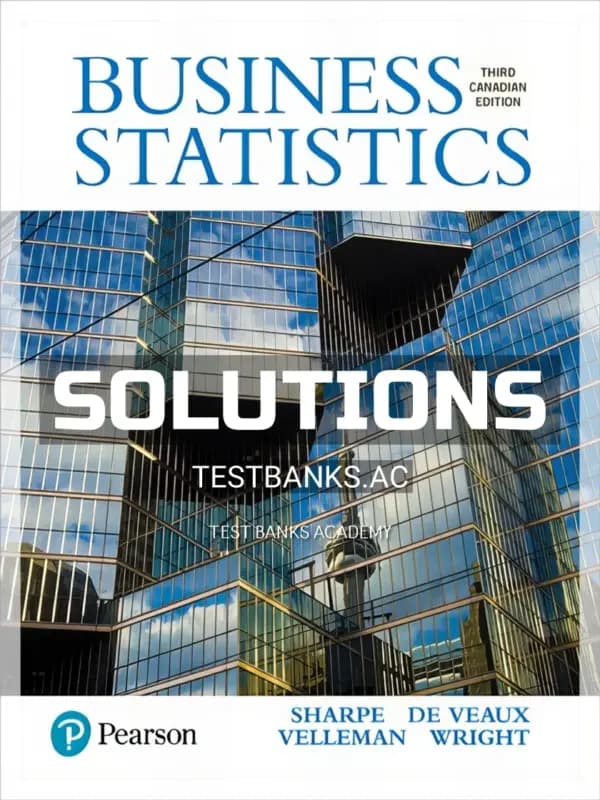 Cover for Solutions Manual for Business Statistics 3rd CA Edition by Sharpe