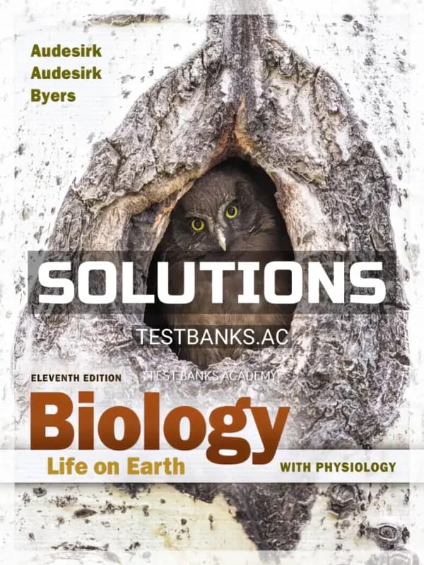 Cover for Solutions Manual for Biology Life on Earth with Physiology 11th Edition by Audesirk