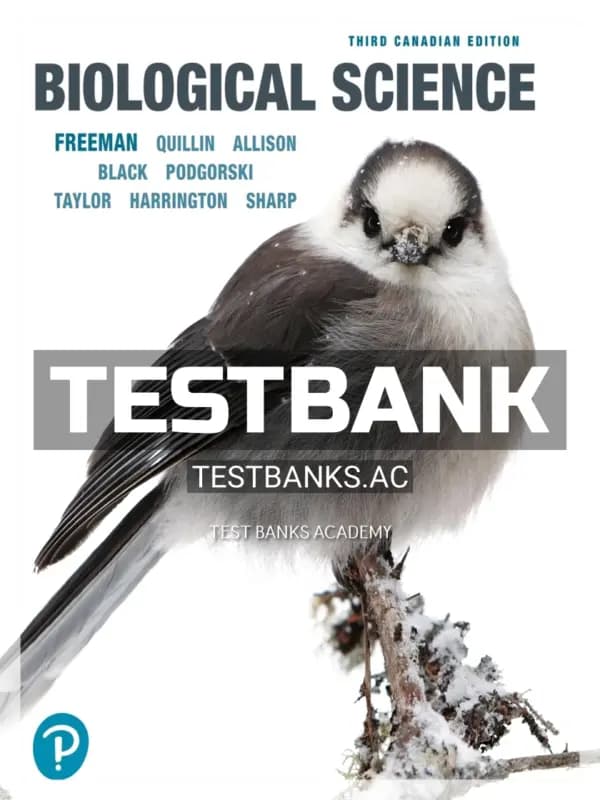 Cover for Test Bank for Biological Science 3rd CA Edition by Freeman