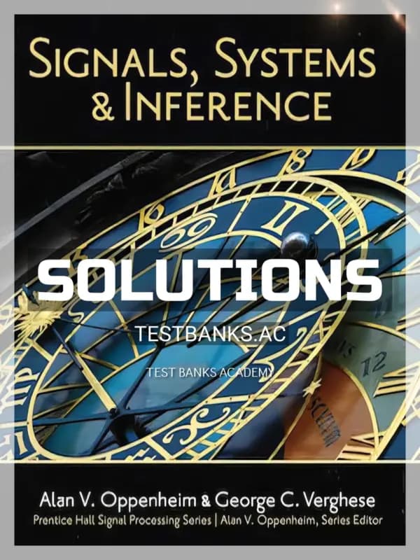 Cover for Solutions Manual for Signals Systems and Inference 1st Edition by Oppenheim