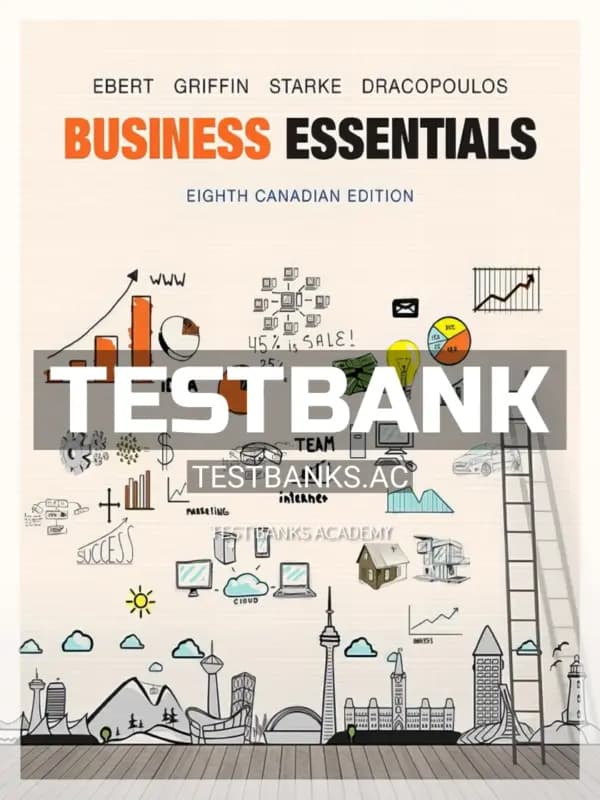 Cover for Test Bank for Business Essentials 8th CA Edition by Ebert