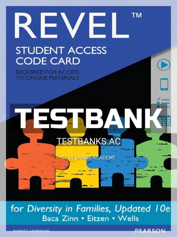 Cover for Test Bank for Diversity in Families 10th Edition by Zinn
