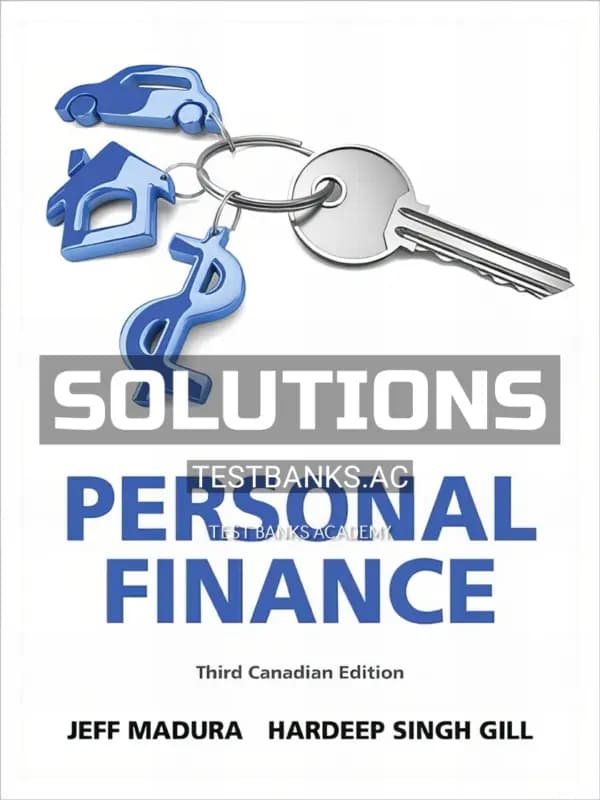 Cover for Solutions Manual for Personal Finance 3rd CA Edition by Madura