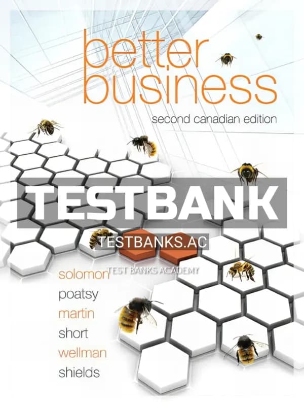 Cover for Test Bank for Better Business 2nd CA Edition by Solomon