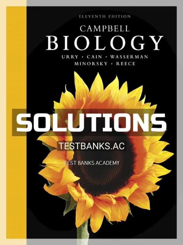 Cover for Solutions Manual for Campbell Biology 11th Edition by Urry