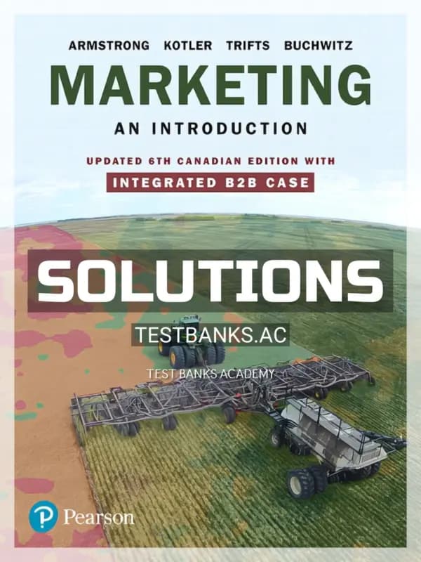 Cover for Solutions Manual for Marketing An Introduction Updated 6th CA Edition by Armstrong