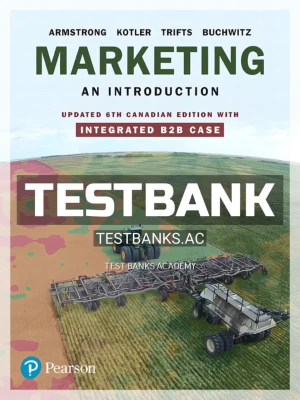Cover for Test Bank for Marketing An Introduction Updated 6th CA Edition by Armstrong