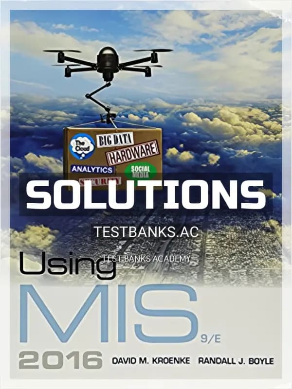 Cover for Solutions Manual for Using MIS 9th Edition by Kroenke