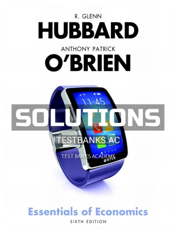 Cover for Solutions Manual for Essentials of Economics 5th Edition by Hubbard