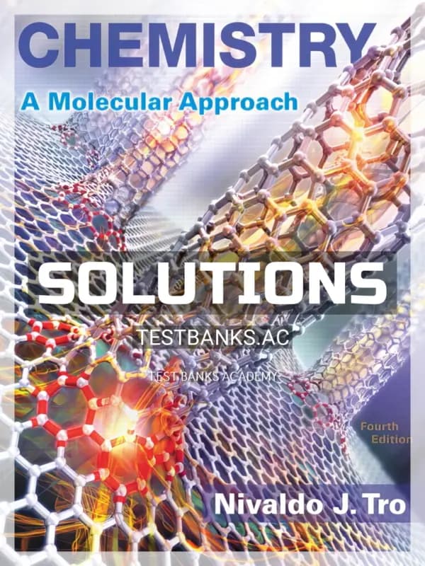 Cover for Solutions Manual for Chemistry A Molecular Approach 4th Edition by Tro