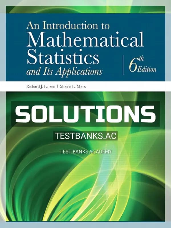 Cover for Solutions Manual for Introduction to Mathematical Statistics and Its Applications 6th Edition by Larsen
